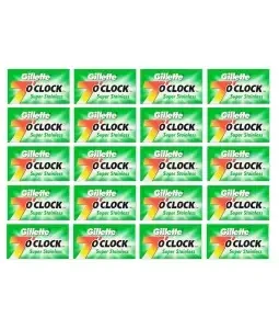 GILLETTE 7 o'clock Super Stainless DE Blades, tuck of 5 blades