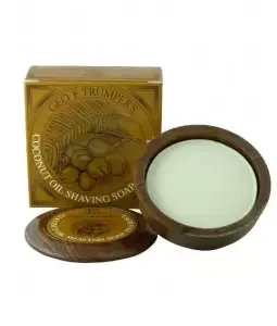 GEO F. TRUMPER Coconut Hard Shaving Soap Wooden Bowl 80gr