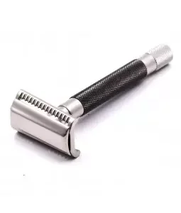 PARKER 55SL-GR Black Satin Semi Slant Safety Razor