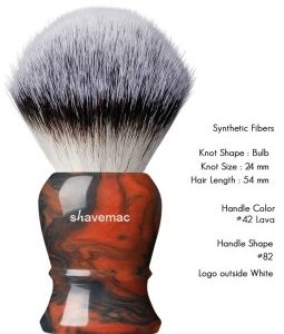SHAVEMAC Synthetic Shaving Brush 24mm/54mm Handle 4
