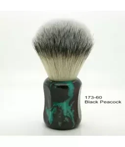 Shavemac Synthetic Shaving Brush 24mm/54mm Handle 173 Black Peacock